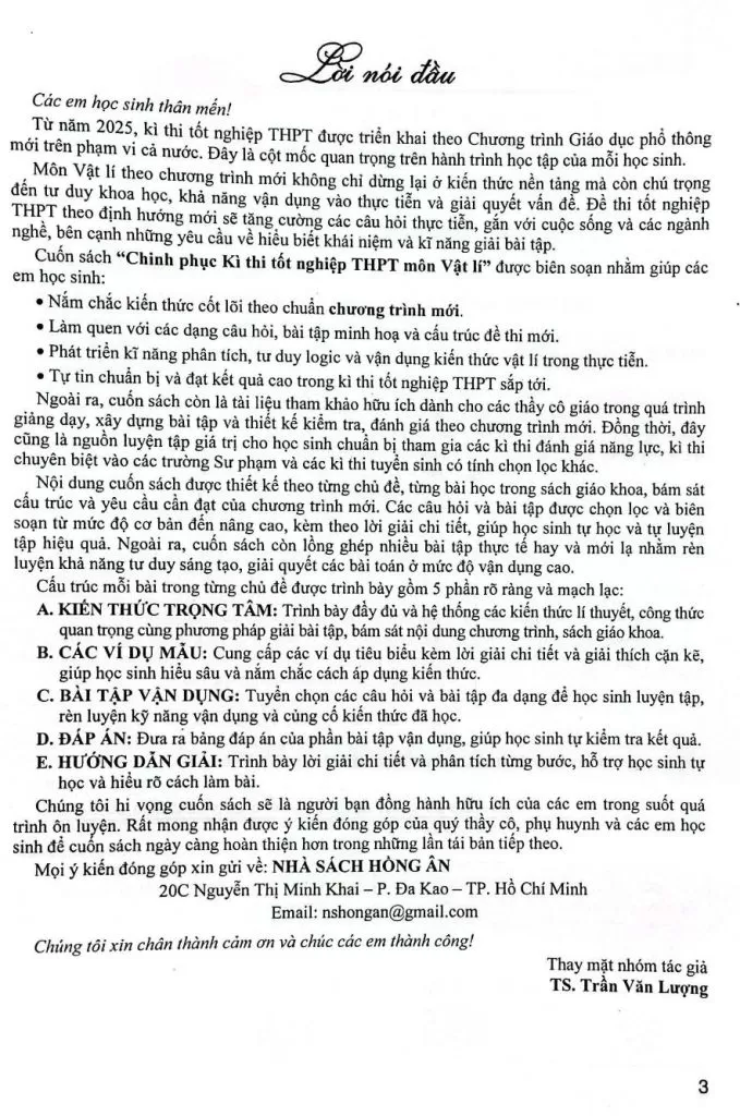 CHINH PHỤC KÌ THI TỐT NGHIỆP THPT MÔN VẬT LÍ (Dùng chung cho các bộ SGK hiện hành)